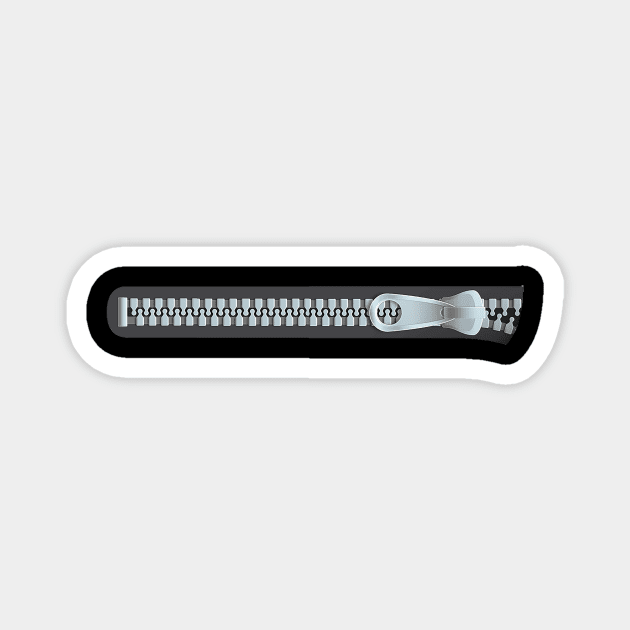 ZIPPER HORIZONTAL Magnet by WinstonsSpaceJunk