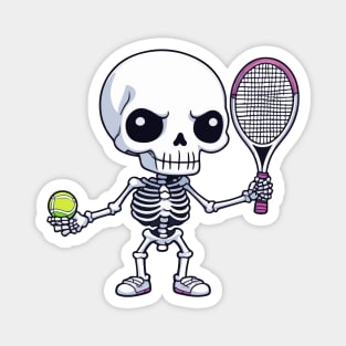 Halloween Tennis Skeleton Magnet