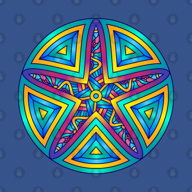 Starfish Sea Life Abstract Mandala Design by The Little Store Of Magic