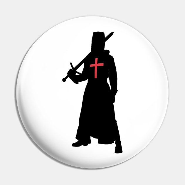 Crusader Silhouette Pin by holyland