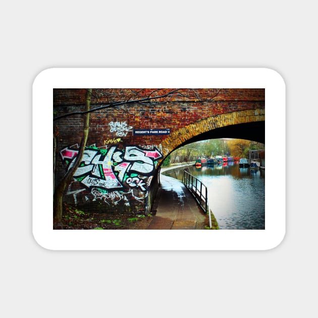 Graffiti Street Art Regent's Canal Camden London Magnet by AndyEvansPhotos