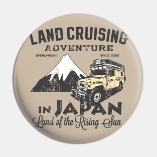 Landcruising Adventure in Japan - Straight font edition Pin