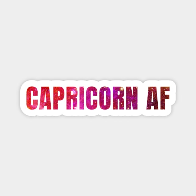 Capricorn AF / Funny Capricorn Shirt / Star Sign Zodiac Gift / Horoscope Astrology Gift / Birth Sign Shirt Magnet by MeowtakuShop