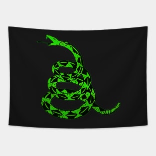 Dont tread on me | Rattlesnake | Safety Orange Tapestry