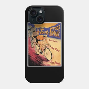 Le Tour Vintage Competing Tour De France Bicycle Racing Print Phone Case