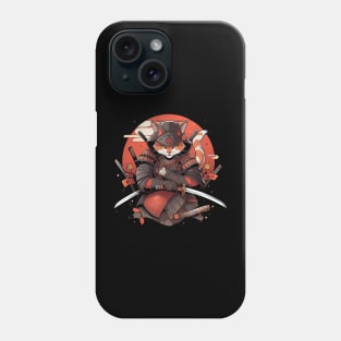 samurai cat Phone Case