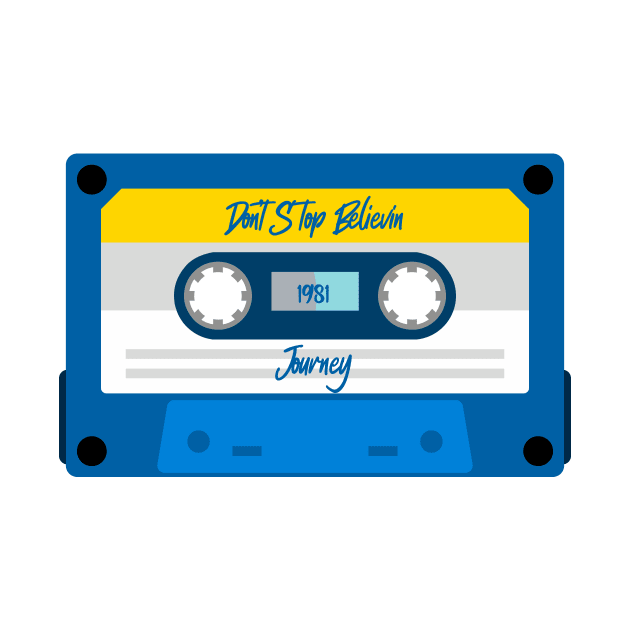 Journey Classic Blue Cassette by PowelCastStudio