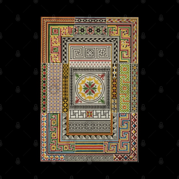 POMPEII MOSAICS PATCHWORK Antique Roman Decor by BulganLumini