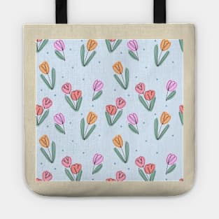 tulip pattern Tote