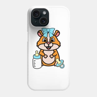 Cute Hamster Gender reveal - its a boy Phone Case