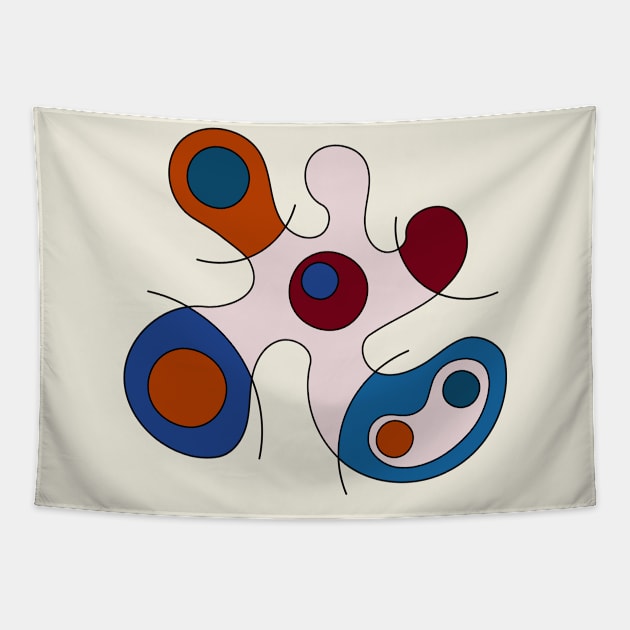 Surreal Amoeba #3 (Miro Inspired) Tapestry by n23tees