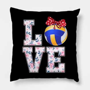 Summer Floral Love Volleyball Pillow