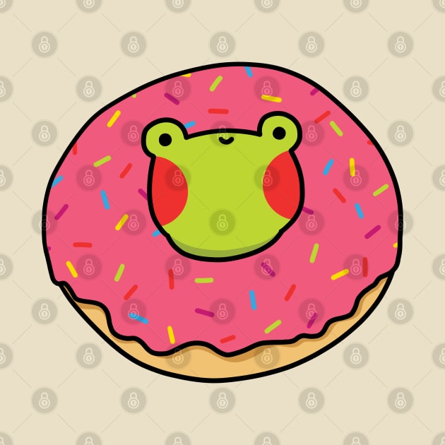 Frog in a yummy donut by Nikamii