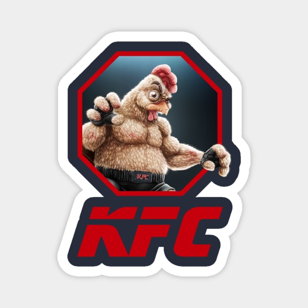 KFC Fighter Logo Red Magnet by Rony Azurdia