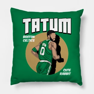 Jayson Tatum Back Comic Style Pillow