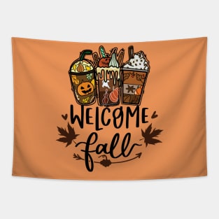 Pumpkin Autumn Coffee Sublimation Tapestry