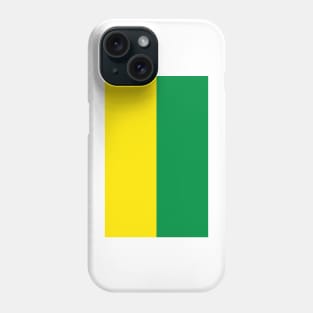 Norwich Yellow and Green Half design Phone Case