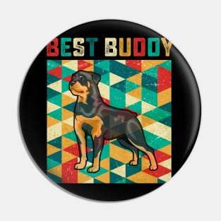 Best Buddy Rottweiler Pin