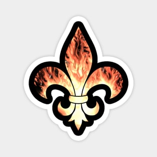 Flaming Fleur De Lis Magnet