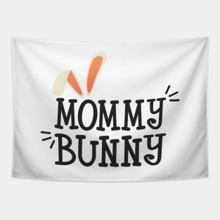 Simple and Cute Mommy Bunny Easter Typography Tapestry