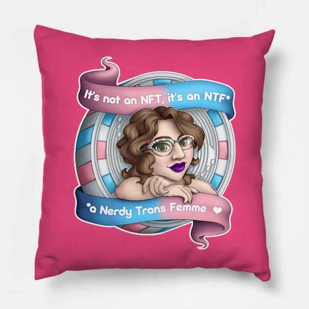 NTF - Nerdy Trans Femme Pillow by Crossed Wires