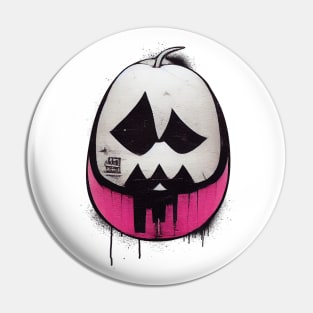 Street art style Halloween design Pin