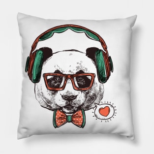 Musically PANDA Funny Teachers Students Valentines day Pillow