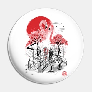 Flamingo Garden Pin