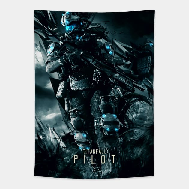 Titanfall Pilot Tapestry by syanart