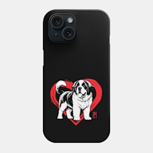 I Love My Saint Bernard - I Love my dog - Rescue dog Phone Case