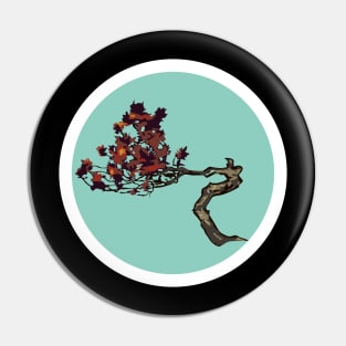 Bonsai Red on Green Pin