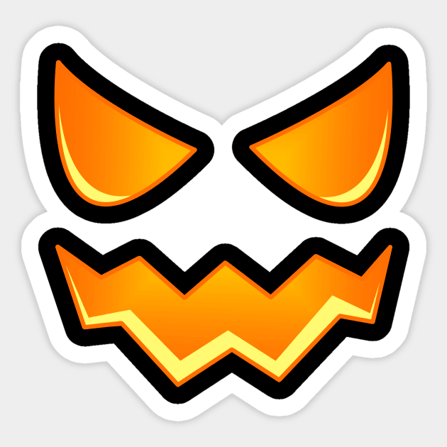 halloween scary face pumpkin costume - Halloween Scary Face Pumpkin Costume  - Sticker