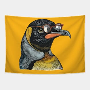 Emperor Penguin Esquire: The Spectacled Sovereign Tee Tapestry