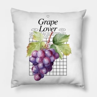 Grape Lover - Grapefruit Grapevines Fruitarian Pillow