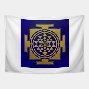 SHRI YANTRA BLUE Tapestry