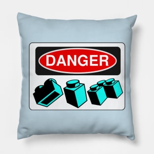 Danger Bricks Sign Pillow