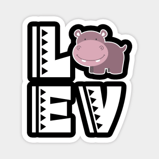 Cute love hippo t shirt funny hippo lover gifts for kids Magnet