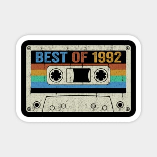 Best Of 1992 32nd Birthday Gifts Cassette Tape Vintage Magnet