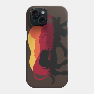 Ox on sunset lawn Phone Case