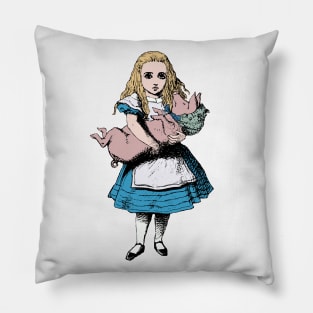 Alice and Pig Pillow