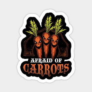 Scary Zombie Carrots Funny Vegtable Horror Themed Apparel Magnet