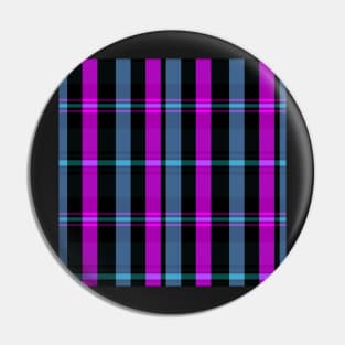 Vaporwave Aesthetic Artair 2 Hand Drawn Textured Plaid Pattern Pin