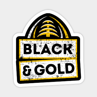 'Black & Gold' Sport Football Magnet