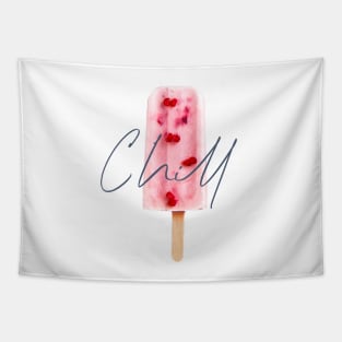 Chill Raspberry Popsicle Ice Cream on Stick Tapestry