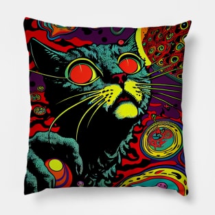 Psychedelic Cat 28.0 Pillow