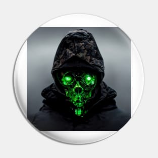 Hooded Green Mask 2 Pin