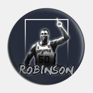 David Robinson\\Legend Basketball Player Vintage Design Pin