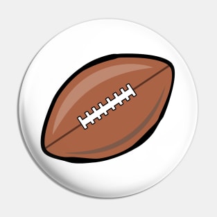 American Football Ball Illustration Pin