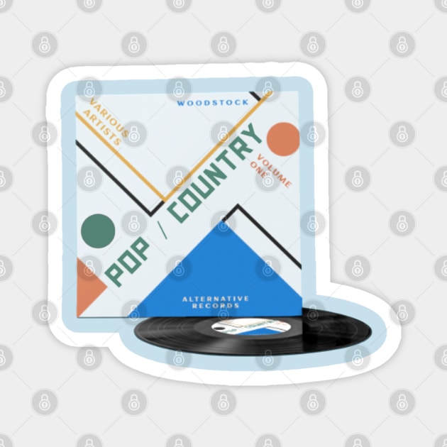 RETRO VINYL POP COUNTRY Magnet by elSALMA