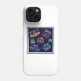 Colorful Fathers Day Text Phone Case